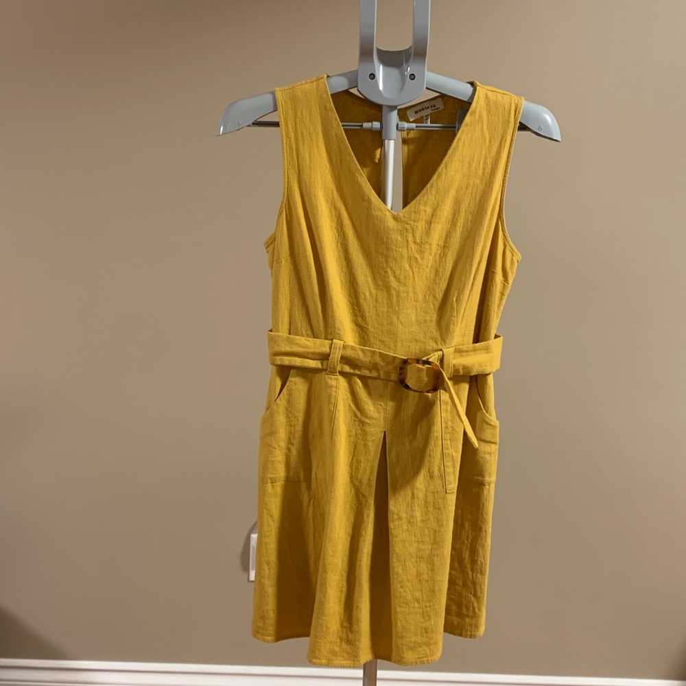 Monteau Women’s Sleeveless Linen Blend Dress Size Large